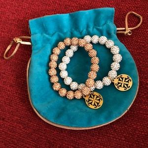 RUSTIC CUFF Emerson Bracelet Set Rose Gold & White